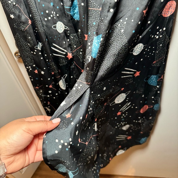 ASOS DESIGN Curve star and moon maxi dress with fluted sleeve - Picture 7 of 11